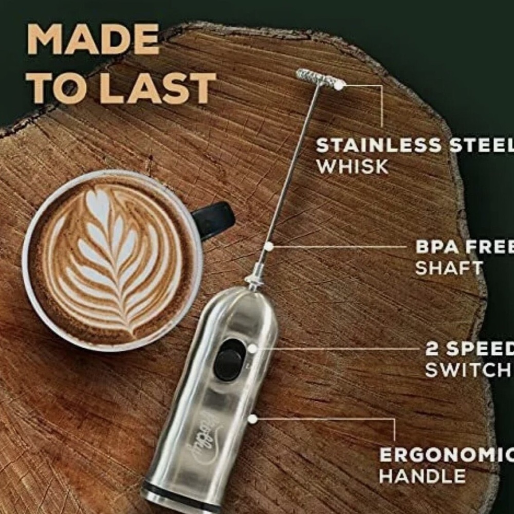 Café Casa Milk Frother for Coffee - 2 Speed Handheld, Drink Mixer Barista - Picture 5 of 5